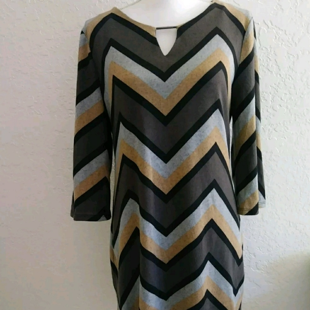 Tacera womens dress size PM petite Medium Chevron